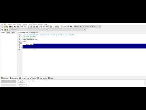how to write a program that explains the concept of overflow and underflow.