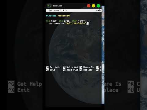 Hello World C++  ( Compiling from shell ) #Shorts