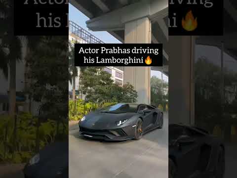 Actor Prabhas Driving his lamborghini🖤 #supercars #prabhas #lamborghini #southsuperstars