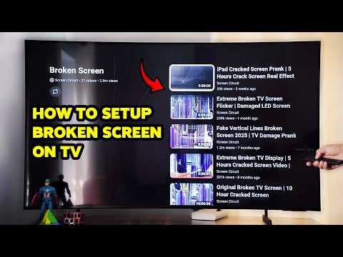 Setup Broken Screen Video On TV | Tutorial On How To Prank With Cracked TV Screen Effect