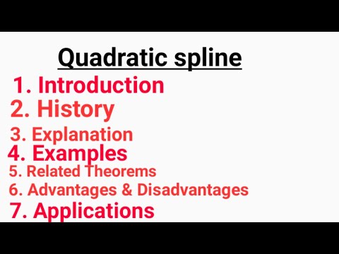Quadratic spline with example in English