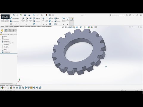 Gear solidworks CAD tutorial 5