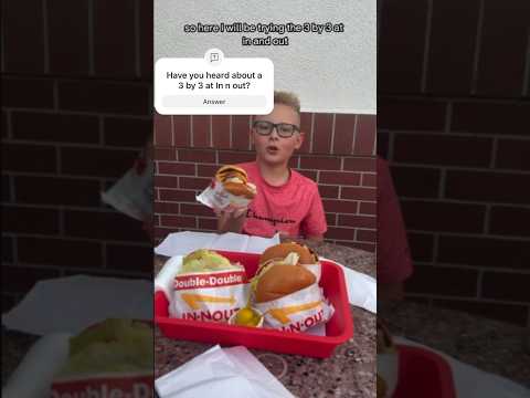 Trying a three by three at In-N-Out #innoutburger #food #threebythree