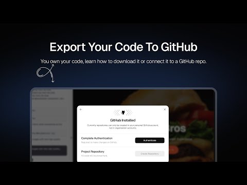 How to connect your project with Github? | How to export code to GitHub?