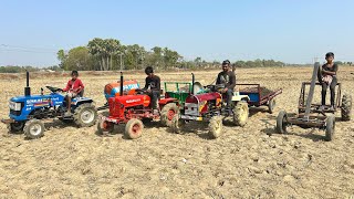 In Our Land We Spread Two Trolley of Mahindra and Eicher tractor Manure | Tractor Video 