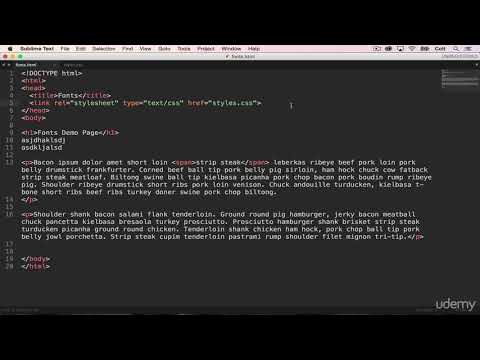 Complete Free Web Development Course : Using Google Fonts