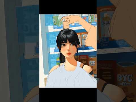 hold my coffee... quick study stylized portrait #artshorts #drawingprocess #speedpaint #quickdrawing