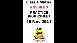 Class 4 Maths Worksheet Answers 10Nov21|Measurement|LCM|HCF|Factors|Multiples|MentalMaths|CBSE NCERT