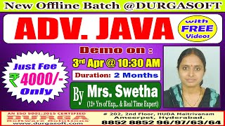 ADV. JAVA Offline Training @ DURGASOFT