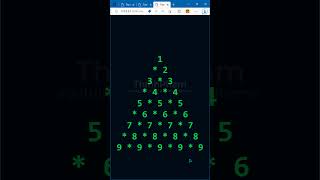 HTML CSS JS - Triangle Pattern - Integers and Characters * - THINHPHAM #shorts