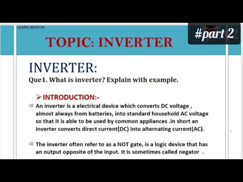 what is inverter? Explain with example. in gujarati.