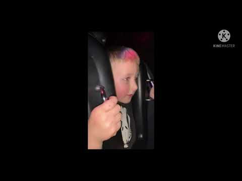 Kids 1st time on rockin roller coaster in 4K 60FPS
