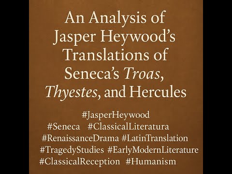 An Analysis of Jasper Heywood's Translations of Seneca's Troas, Thyestes, and Hercules