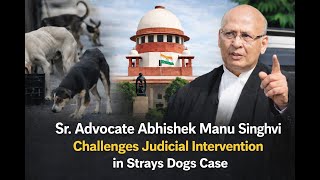Abhishek Manu Singhvi Sr Challenges Judicial Intervention in Stray Dogs Case | Limits of Article 142