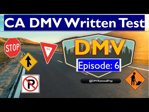 CA DMV Written Test 2024 - Episode 6 | New Permit/Renewal