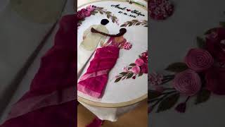 Wedding  customized embroidery hoopart 😍/ weddinggift  #trendingshorts #embroideryhoop #youtube