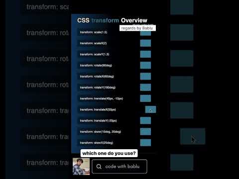 HTML and CSS transform code with Bablu #html #project #css #codingproject #fistsemsterproject #viral