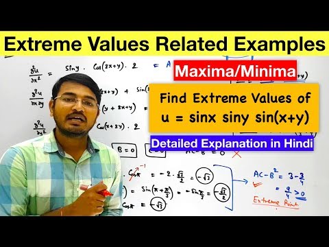 Maxima and  Minima For two variable functions (Extreme Values of a function) - part 3