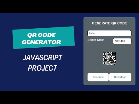 How to build QR Code Generator in JavaScript Project for Beginner