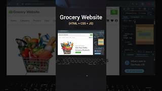 Built a Grocery Website Using HTML, CSS & JS 😍 | Beginner Project Showcase 💻 #shorts