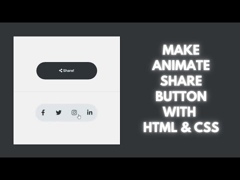 How to Make Animated Share Button Using Only HTML & CSS | Citrine Academy
