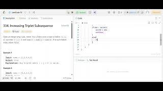 LeetCode Problem 334: Increasing Triplet Subsequence | Efficient C# Two-Variable Solution Explained