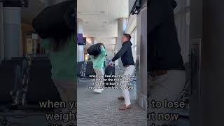 Crunch time. Literally. #travel #relatable #funny #travelcouple #traveling #traveler #relatablememes