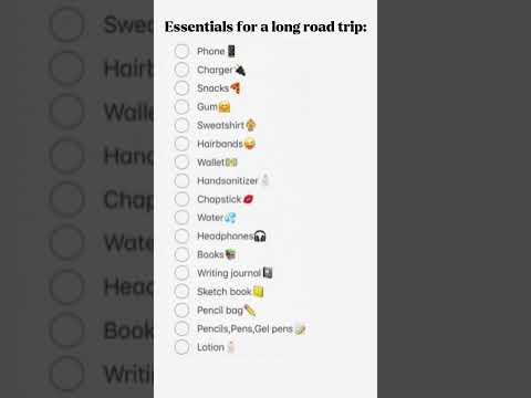 Road Trip List for the Summer ☀️ 🏖️ 🚗 #aesthetic #comment #youtubeshorts