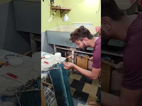 part 2 Indoor coil gas leakage #acwork #acservice #automobile #electrical #acservicing #motivation #