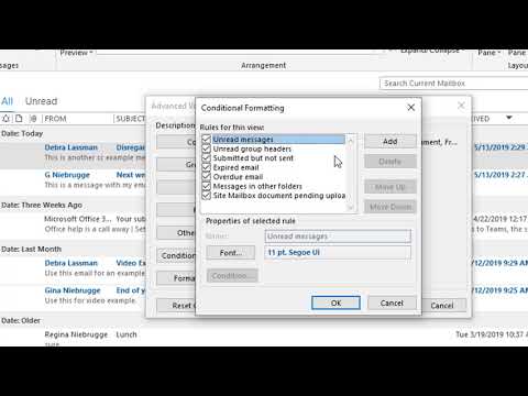 Use Conditional Formatting to Organize your Outlook Inbox