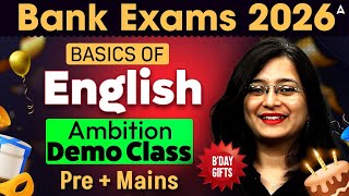 Bank Exams 2026 | Basics of English Demo Class for Prelims & Mains | English by Kinjal Ma’am