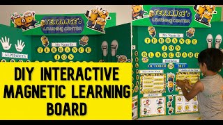 DYI Interactive Learning Board for toddlers and pre-schoolers | Dollar Tree Learning Board for pre-K