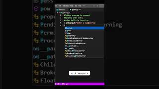 Python program to convert decimal into octal using built-in function #python #shorts #shortsfeed