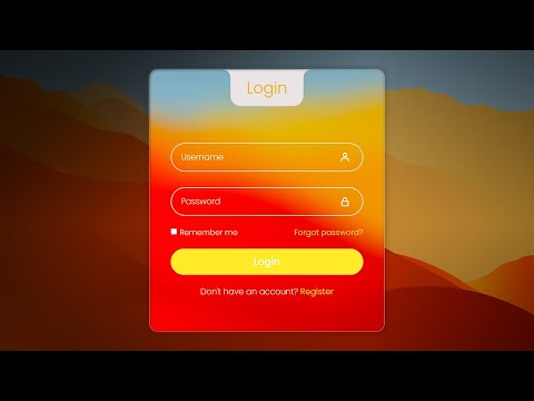 Glass Login Form: The Future of User Interfaces