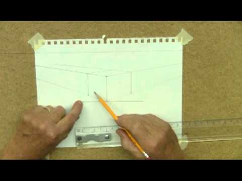 Perspective, ad a box, freehand,