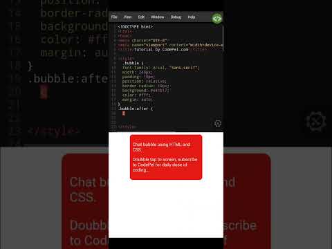 Chat Bubble using HTML & CSS 💬 #htmlcss #coding #webdevelopmenttutorial #codepel