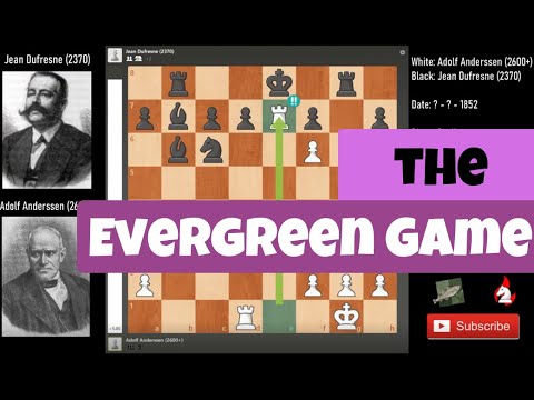 The Evergreen Game  |  Adolf Anderssen vs Jean Dufresne analyzed by Stockfish