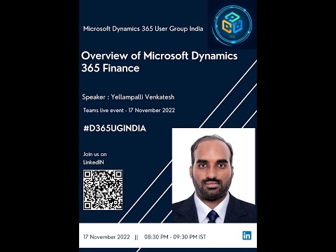 Session #25 #D365UGINDIA Introduction to Microsoft Dynamics 365 Finance Business Processes #d365fo