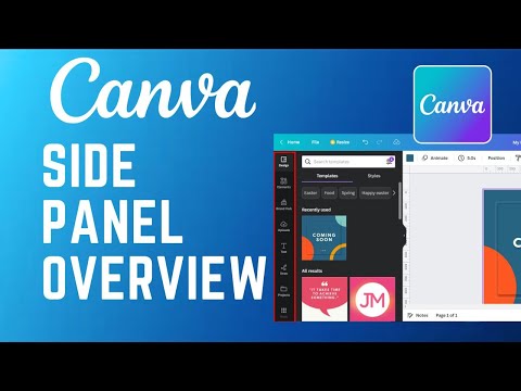 Canva Side panel overview | Canva Designing Features use