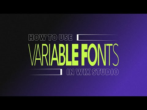 How to use Variable Fonts in Wix Studio