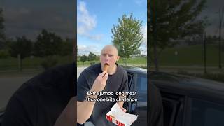 Eating an extra long thicc jumbo tokito in one bite😀 #onebitechallenge