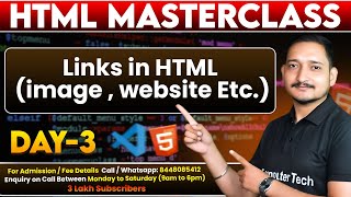 HTML Day 3 Class | Create Links with Images & Websites in HTML With Examples | Computer Tech Academy