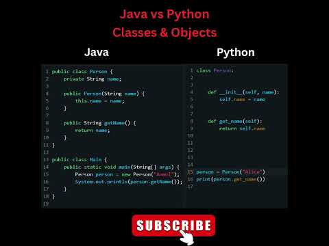 Classes and Objects in Java and Python.#java#python#coding#programming#shorts