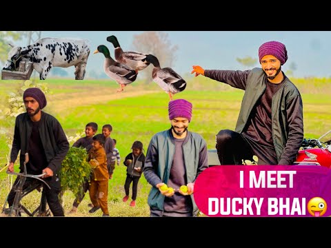 I Meet Ducky Bhai 🦆||Visit Of Village🐃🌳🪵||Daily village life🌍||