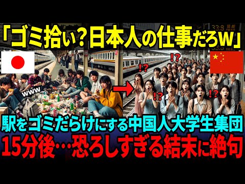 【海外の反応】「属国の日本は黙ってろw」駅で好き放題の中国人たち→15分後、まさかの結末に絶句！