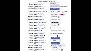 Basic HTML Input Tags for Beginners to Advance: Full Guide #htmlandcss #htmlcss #coding #programming