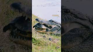 crocodile eating turtle 😱 #crocodile #turtle #trending #shorts #animals #wildlife #wilderness