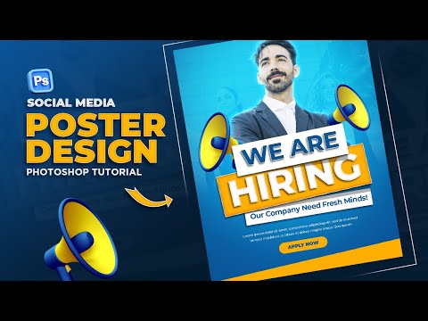 Social Media Poster Design in Photoshop for Beginners!!!
