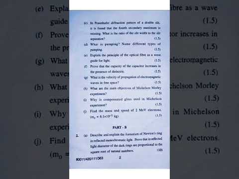 B.Tech(CSE) 1stbSem. Physics Previous year question papers YMCA University #previousyearquestions#❤️