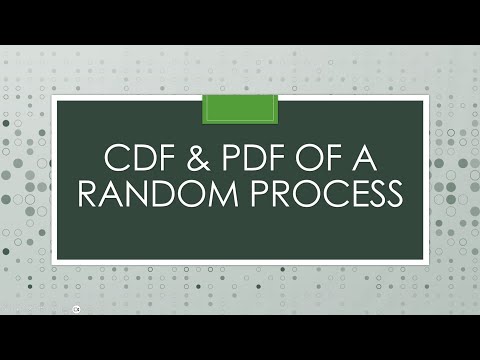 "Cumulative Distribution Function & Probability Density Function | Random Process Tutorial"